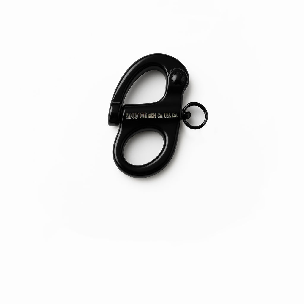 Stainless Steel Snap Shackle – Black 18kN Quick Release Connector
