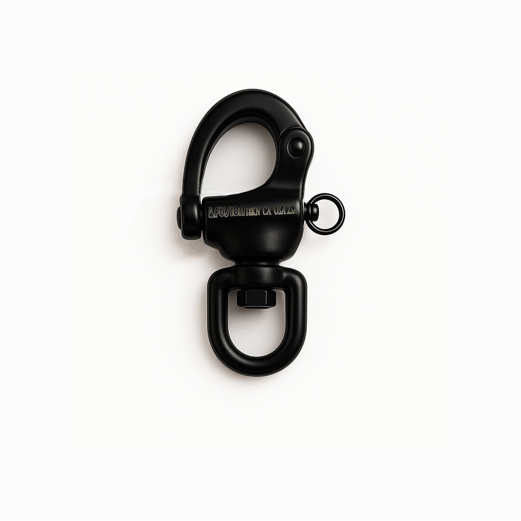 Snap Shackle Swivel – High-Strength Black Steel Connector | Fusion