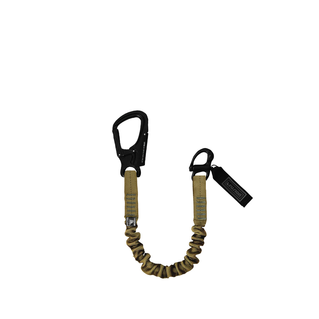 black personal retention lanyard with snap hook and shackle
