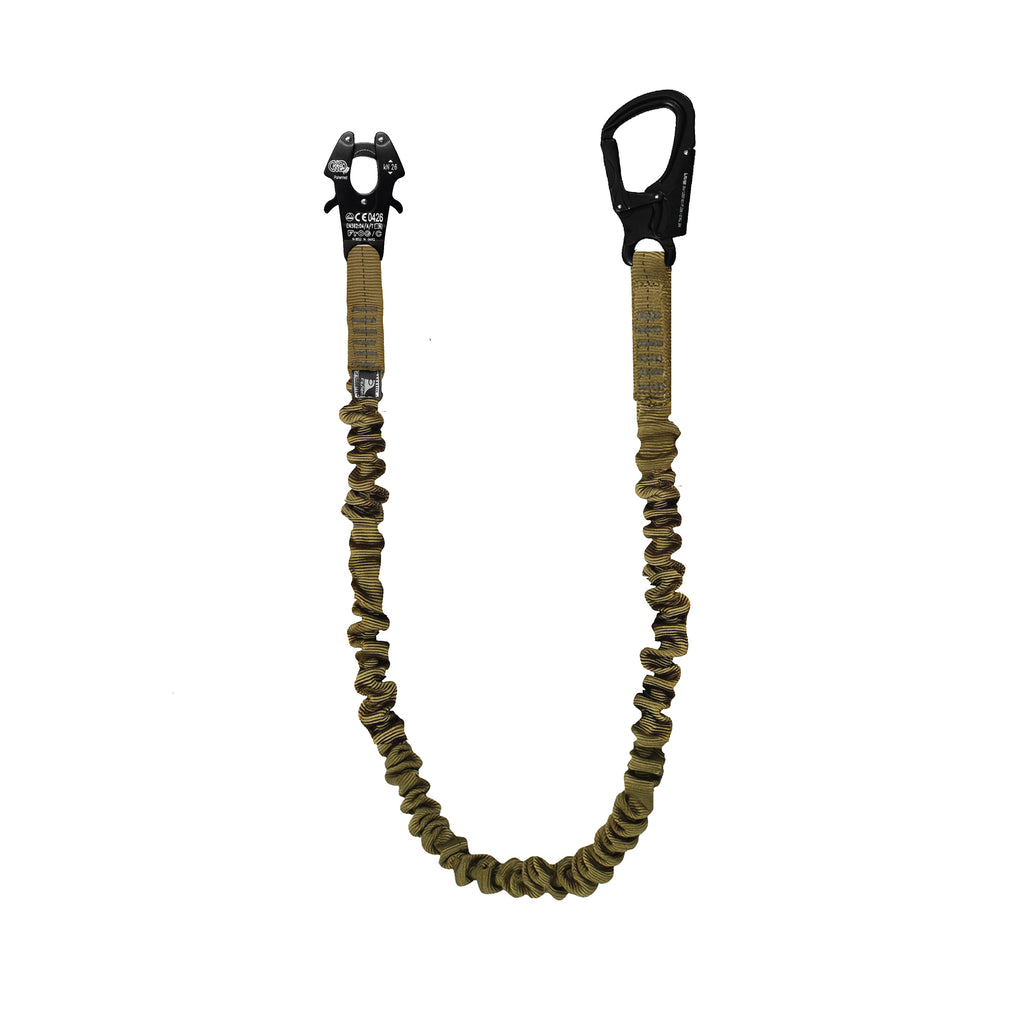 black tactical retention lanyard with kong frog and snap hook