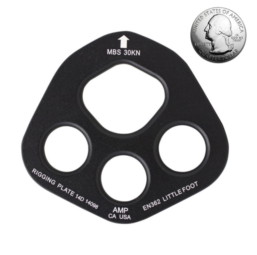 Littlefoot Aluminum Rigging Plate - Black | Fusion Tactical